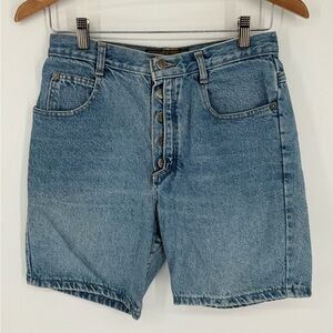 Vintage Bonjour High Rise Denim Jean Shorts Women’s Size 11/12 Button Fly  E4